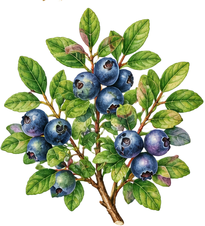 Organic wild lowbush blueberry